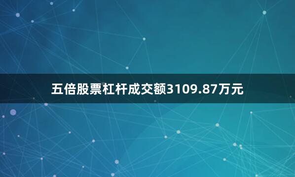 五倍股票杠杆成交额3109.87万元
