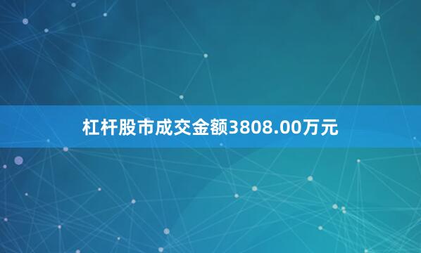 杠杆股市成交金额3808.00万元